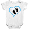Baby Boy with Heart Any Name Customized Baby Bodysuit