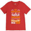 My Daughter Super Awesome Dad V-Neck Tee