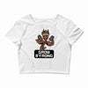 groot grow strong galaxy gym fitness mashup Crop Top