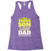 proud son dad Racerback Tank