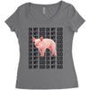 oh my god pig Women's Triblend Scoop T-shirt