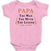 papa the man the myth the legend Baby Bodysuit