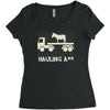 hauling a Women's Triblend Scoop T-shirt