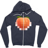 peach t Zipper Hoodie