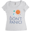 spacex don't panic in space Women's Triblend Scoop T-shirt