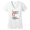 I Wear Grey For My Grand Daughter (Brain Cancer Awareness) Women's V-Neck T-Shirt