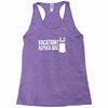 vacation alpaca bag animal humor funny Racerback Tank