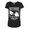 cat best friends for life Maternity Scoop Neck T-shirt