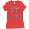 spring pi tshirts  flowery colorful pi day gifts Ladies Fitted T-Shirt