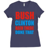 bush clinton large Ladies Fitted T-Shirt