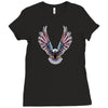 american eagle usa flag wings Ladies Fitted T-Shirt