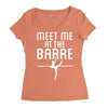 meet me at the barre ballet shoes funny Women's Triblend Scoop T-shirt