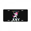 july born unicorns License Plate