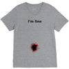 i'm fine gunshot V-Neck Tee