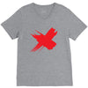 red x V-Neck Tee