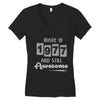 made in 1977 and still awesome Women's V-Neck T-Shirt