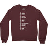 beard length chart funny professor grandpa mustache humor Crewneck Sweatshirt