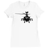 military attach helicopter gunship Ladies Fitted T-Shirt