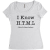 i know html Women's Triblend Scoop T-shirt