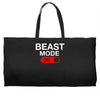 beast mode activated Weekender Totes