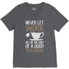 never let work V-Neck Tee