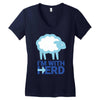 i m with herd Women's V-Neck T-Shirt