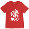 i was normal three cats ago lol funny cat V-Neck Tee
