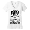 I'm Called Papa Because I'm Way Too Cool To Be Called Grandfather Women's V-Neck T-Shirt