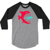 monster fish eats diver 3/4 Sleeve Shirt