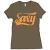 saxophone saxy Ladies Fitted T-Shirt