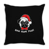 bah hum pug scrooge grinch christmas Throw Pillow