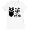 old school rock Ladies Fitted T-Shirt