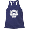 lion head roaring Racerback Tank