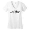 evolution of snooker or pool ape to player mens black new t shirt top Women's V-Neck T-Shirt