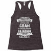 Super Cool Gran Of A Freaking Awesome Grandson Racerback Tank
