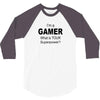 gamer baseball 3/4 Sleeve Shirt
