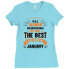 All Women Created Equal But The Best Born In January Ladies Fitted T-Shirt