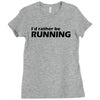 i'd rather be running funny cool run runner marathon sport athlete shi Ladies Fitted T-Shirt