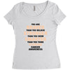 Braver Stronger Smarter Uterine Cancer Awareness Women's Triblend Scoop T-shirt