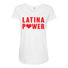 latina power with heart Maternity Scoop Neck T-shirt