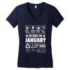 Born In January Women's V-Neck T-Shirt