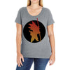 Goku Silhouette Ladies Curvy T-Shirt
