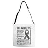diabetes awareness Adjustable Strap Totes