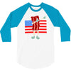 bacon american flag dab 3/4 Sleeve Shirt