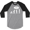 banksy funny human evolution indie 3/4 Sleeve Shirt