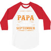 The Best Papa Was Born In September 3/4 Sleeve Shirt