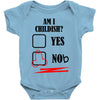 am i childish Baby Bodysuit