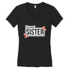 blessed sister with flower white color Women's V-Neck T-Shirt