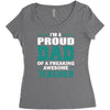 proud dad of a freaking awesome teacher. father's day gift for dad. Women's Triblend Scoop T-shirt