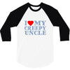 i heart my creepy uncle 3/4 Sleeve Shirt